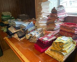 500 + yards of fabric. A seamstress’ and quilter’s dream! 