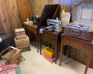 Three sewing machines