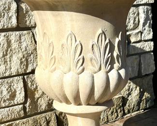 $100/1 avail. Large, Ivory color resin outdoor planter. 