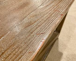 SOLD Large scale, distressed coffee table. 