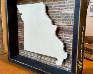 SOLD—State of Missouri wall hanging 9 x 9.