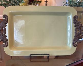 SOLD—2 Sage Serving Trays 