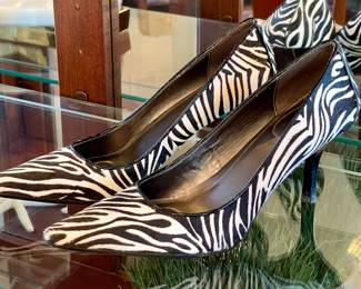 $30 Calvin Klein zebra print pumps, size 8. 