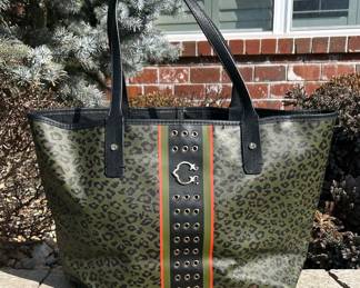 $24 Green Leopard Oversized Bag