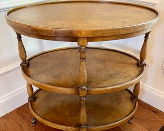 $400 Monarch by Century three tier side table in beautiful condition 26L x 18W x 27H.