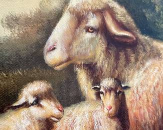 SOLD - Close up of the original oil painting.