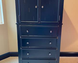 $400. Pottery Barn ebony TV cabinet and 4 drawer dresser. 31X22X60.  