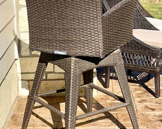 $200. Mission Hills full swivel wicker bar stool.