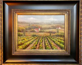 SOLD Beautifully framed and signed, original, designer art 26L x 22H