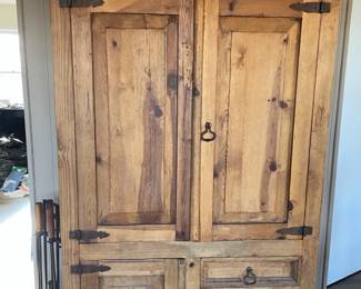 Solid wood.  Used as a bar