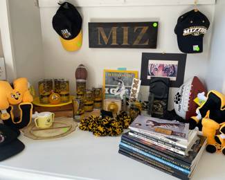 1981 MU Football schedule glasses and other Tiger items