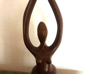 Carved wood statue