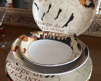 Sango CABARET PATTERN Moulin Rouge design serving bowls