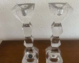 Lenox crystal candle holders