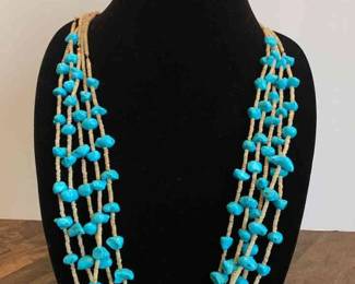 Multi Strand Turquoise Necklace