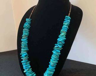 Heishi Shell And Turquoise Necklace