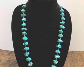 Hematite And Turquoise Necklace