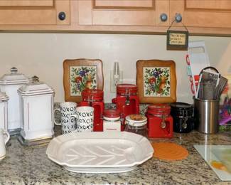 Canisters, Coffee Cups, decorative items