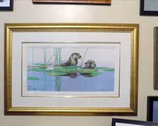 Framed Otter Print