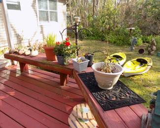 Planters, Shepherd's hook, Kayaks