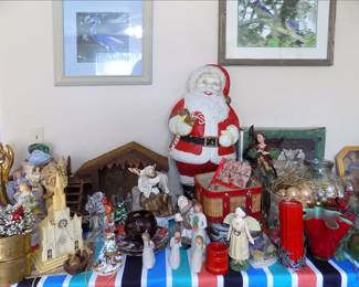 Christmas items, and angels.