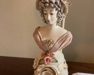 Vintage Cybis Porcelain Lady Lamps (set of two). This one is Beatrice.