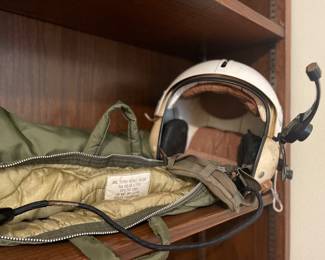 Vietnam War US Helicopter Pilot Flying Helmet & bag