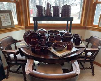 Beautiful Vintage Marcrest Glazed Daisy Dot Stoneware set