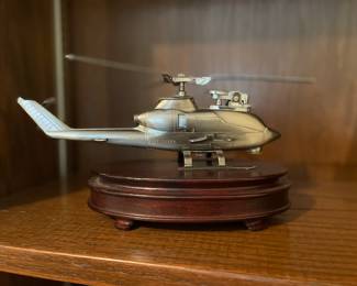 Huey Cobra Helicopter die cast desk lighter