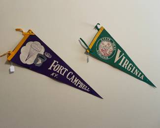 Vintage Fort Campbell & Virginia pennants