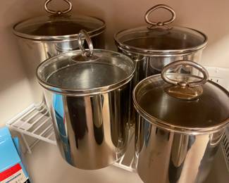 Princess house stainless steel canister set