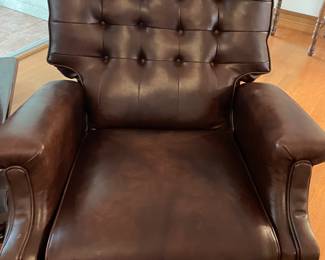 Soft leather recliner