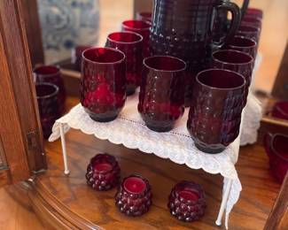 Anchor Hocking ruby red Bubble Glass!