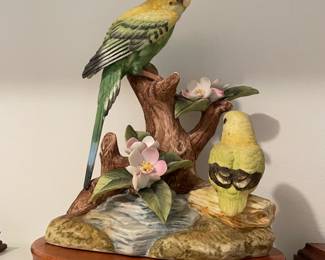 Porcelain parakeets Andrea by Sadek