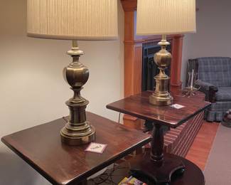 A pair of Stiffel brass lamps