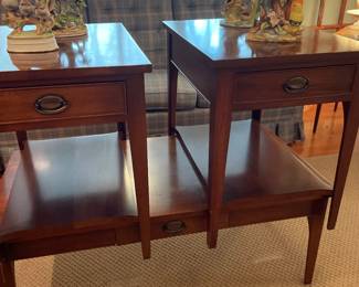 Vintage mahogany side end tables and matching coffee table
