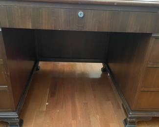 Large Vintage Mahogany Executive's desk