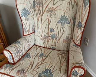 Fantastic floral wing back chair. Spotless!!