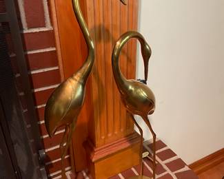Solid Brass Heron Cranes Tall and very heavy