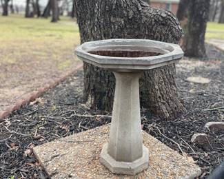 Concrete bird bath