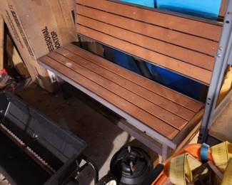 Folds into table Or bench