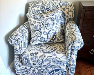 Blue and Cream Paisley Chair (We have two)