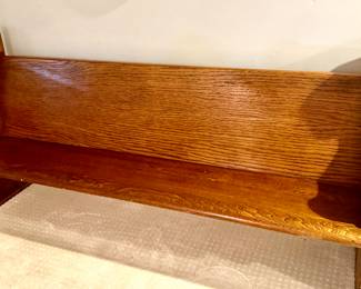 Original walnut pew from an old church in Thompson Cove, Rockland County