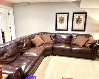 Thomasville Brown Leather Sectional