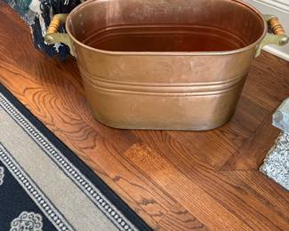 Reverewear large copper fireplace, log holder