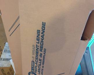 Boxes of furniture items, etc.