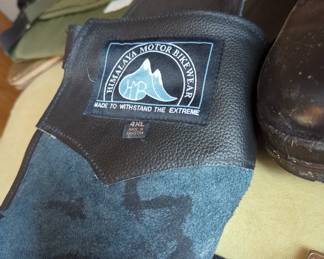 Motorcycle rider items.