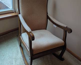 Pretty wood/fabric rocker