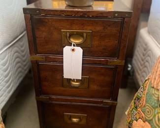 Campaign style nightstand 