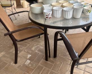 Patio table and 4 chairs